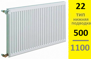 Радиатор KERMI Therm-X2 Profil-Ventil FТV тип 22 500-1100, фото 2
