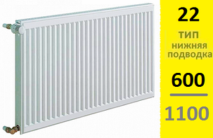 Радиатор KERMI Therm-X2 Profil-Ventil FТV тип 22 600-1100, фото 2