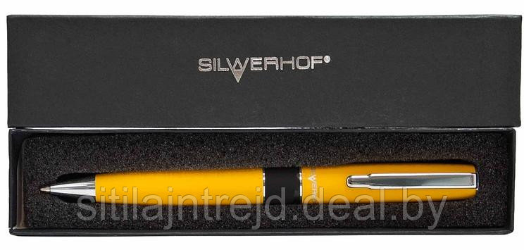 Ручка шариковая с поворотным механизмом "Silwerhof" корпус с резин. покрытием, ассорти - фото 1 - id-p4996637