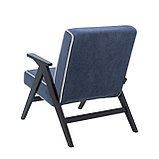 Кресло для отдыха Вест Венге Шпон Verona Denim Blue, кант Verona Light Grey, фото 4