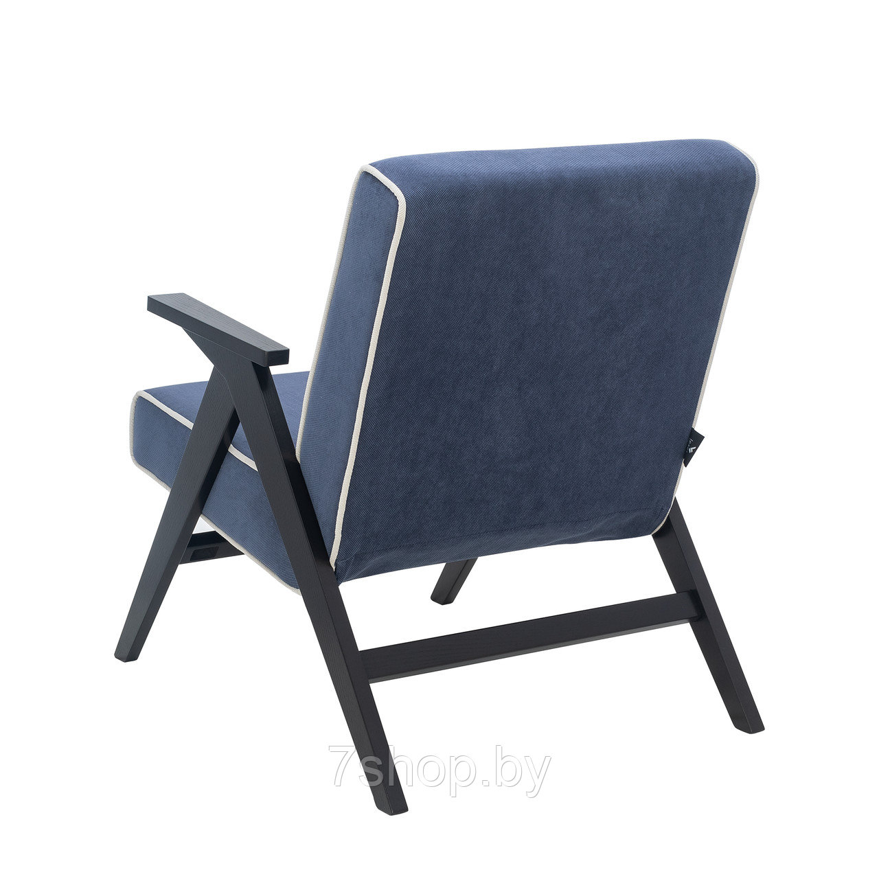 Кресло для отдыха Вест Венге Шпон Verona Denim Blue, кант Verona Light Grey - фото 4 - id-p174375501