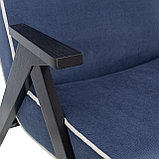 Кресло для отдыха Вест Венге Шпон Verona Denim Blue, кант Verona Light Grey, фото 5