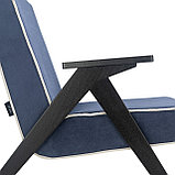 Кресло для отдыха Вест Венге Шпон Verona Denim Blue, кант Verona Light Grey, фото 6