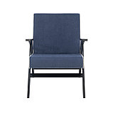 Кресло для отдыха Вест Венге Шпон Verona Denim Blue, кант Verona Light Grey, фото 8