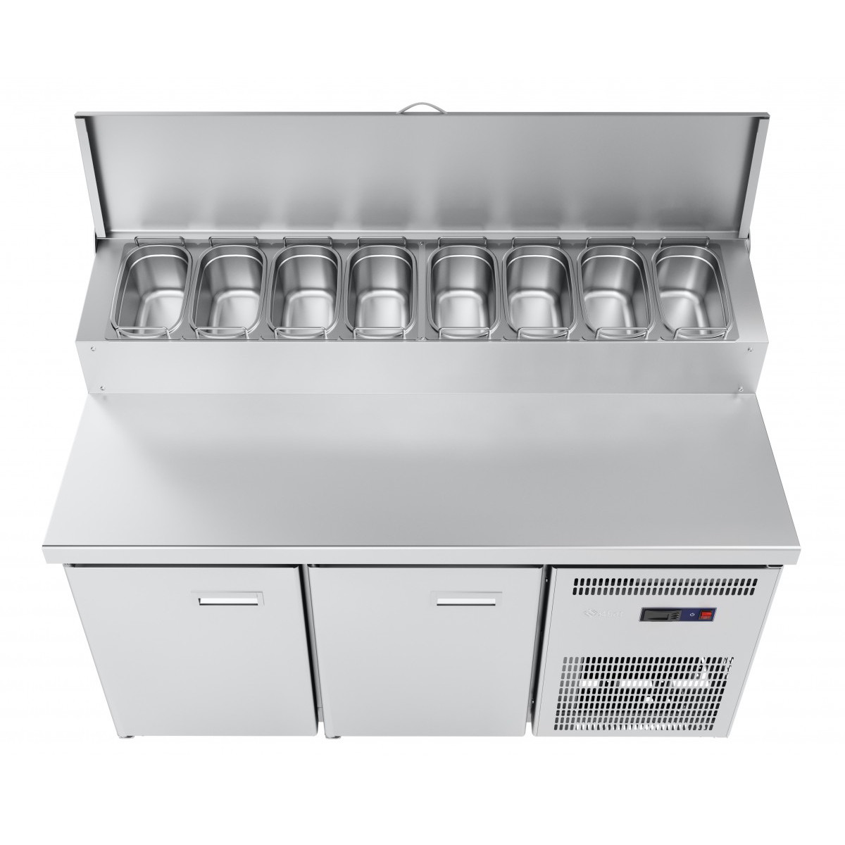 Стол холодильный Abat СХС-80-01П для пиццы (2 двери, GN 1/4 8 шт.) - фото 3 - id-p174384740