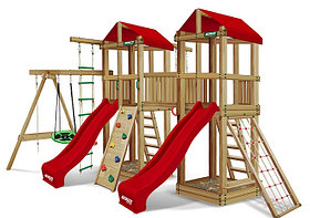 Детский спортивный комплекс для дачи FANTASTIC Премиум Север красный
