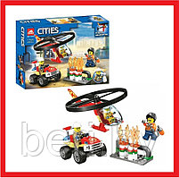 11523 Конструктор Lari "Пожарный спасательный вертолёт", 111 деталей, Аналог LEGO City 60248