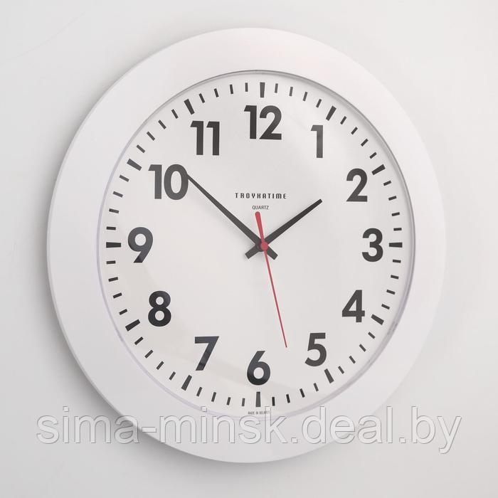 Часы настенные, серия: Классика, плавный ход, d-30 см, белый обод - фото 1 - id-p174466870