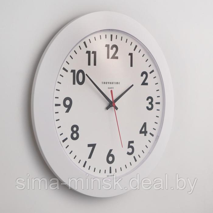 Часы настенные, серия: Классика, плавный ход, d-30 см, белый обод - фото 2 - id-p174466870