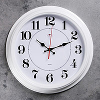 Часы настенные, серия: Классика, "Рубин", 35 см, ободок белый