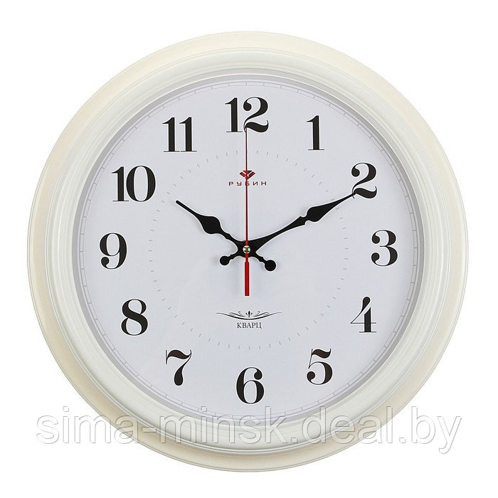 Часы настенные, серия: Классика, "Рубин", 35 см, ободок белый - фото 4 - id-p174466913