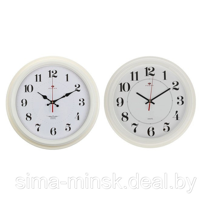 Часы настенные, серия: Классика, "Рубин", 35 см, ободок белый - фото 5 - id-p174466913