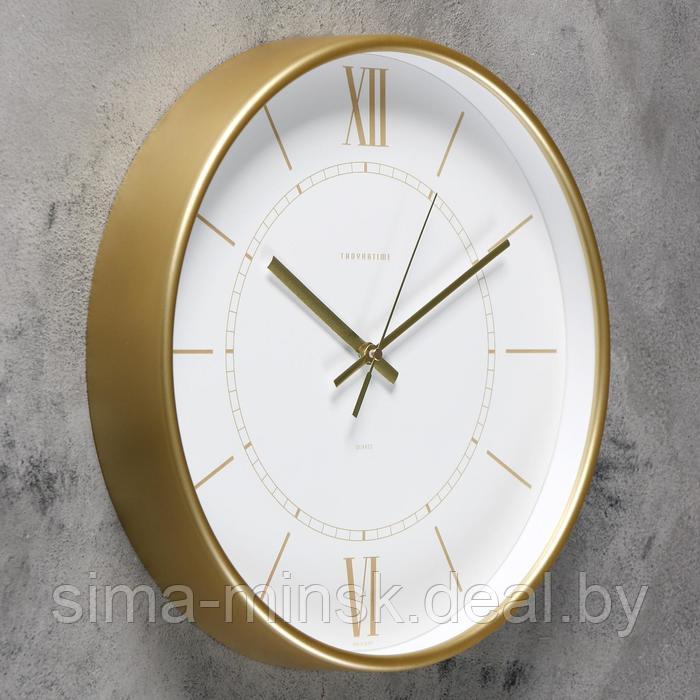 Часы настенные, серия: Интерьер "Эдит" d=30.5 см, золото - фото 2 - id-p174466926