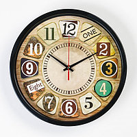 Часы настенные, серия: Интерьер, дискретный ход, d-30 см, АА