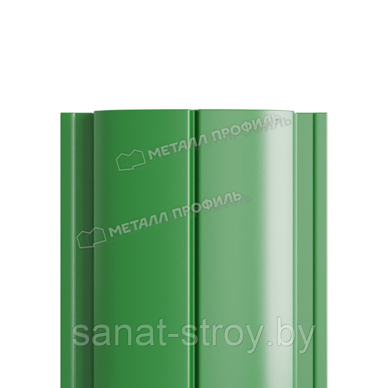 Штакетник металлический МП ELLIPSE-T 19х126 NormanMP (ПЭ-01-6002-0.5)  RAL 6002 Зеленый лист