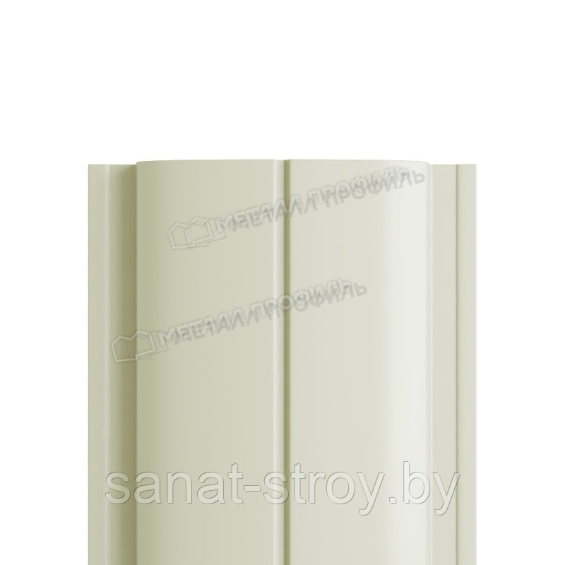 Штакетник металлический МП ELLIPSE-T 19х126 NormanMP (ПЭ-01-9002-0.5) RAL 9002 Серо-белый