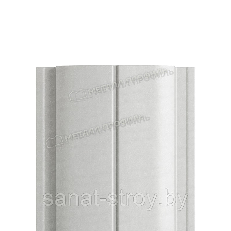 Штакетник металлический МП ELLIPSE-T 19х126 NormanMP (ПЭ-01-9006-0.5)  RAL 9006 Белый алюминий