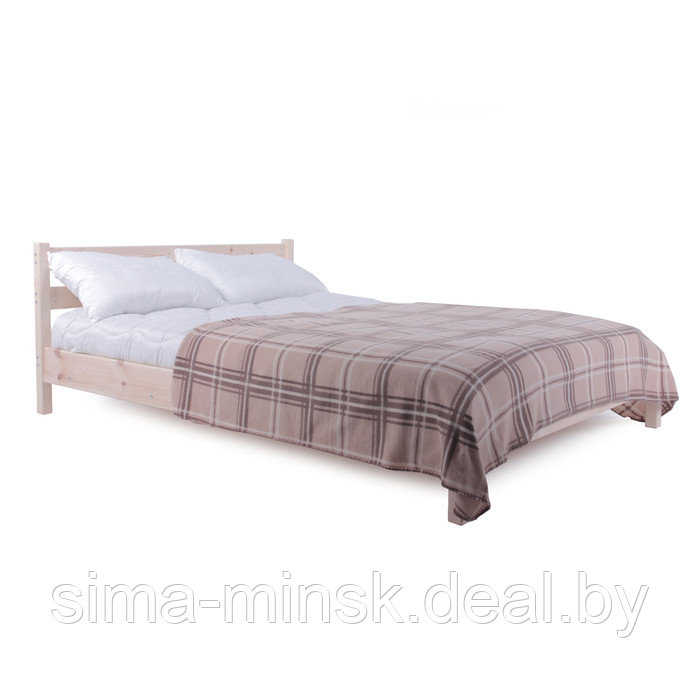 Двуспальная кровать «Кантри», 1400×2000, массив сосны, без покрытия - фото 1 - id-p174492366
