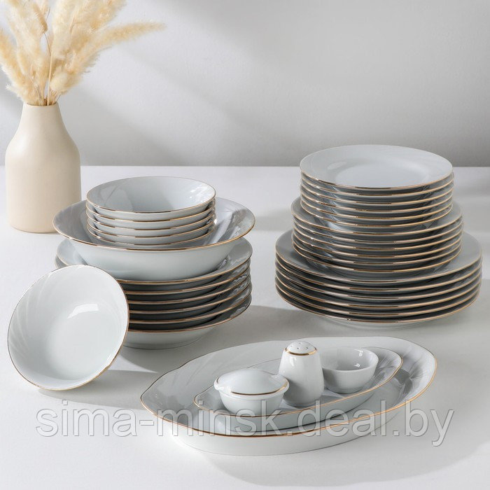 Сервиз столовый «Голубка», 36 предметов, 4 вида тарелок - фото 1 - id-p174505563