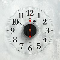 Часы настенные, серия: Интерьер, "Стиль 3", плавный ход, d=30 см, циферблат прозрачный