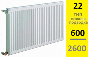 Радиатор KERMI Therm-X2 Profil-Ventil FТV тип 22 600-2600, фото 2