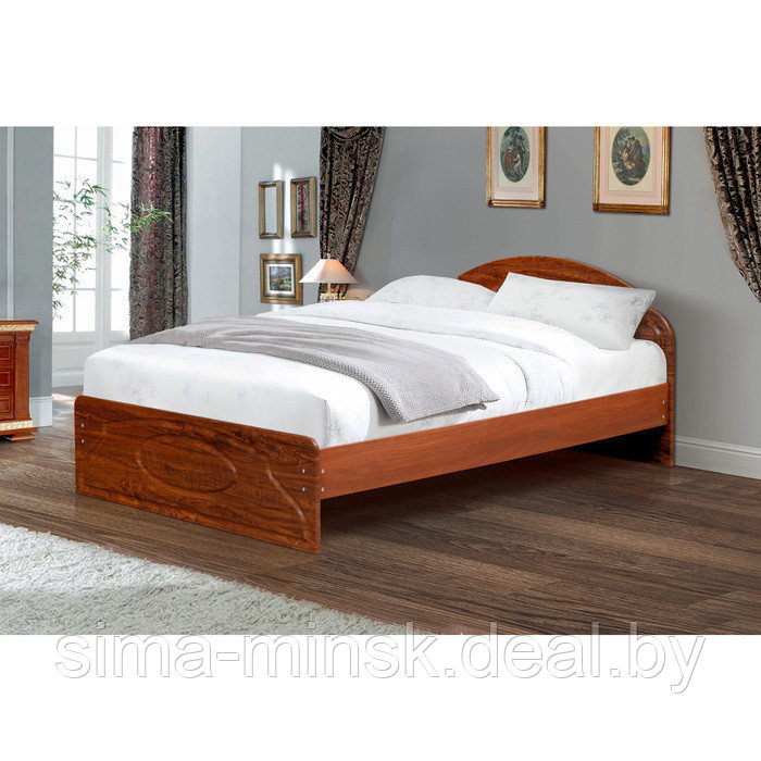 Кровать двойная «Венеция 2», 1200х2000, цвет итальянский орех / кедр глянец - фото 1 - id-p174492643