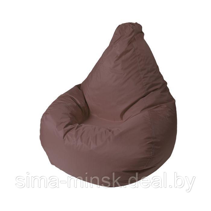 Кресло - мешок «Капля S», диметр 85 см, высота 130 см, цвет коричневый - фото 1 - id-p174509352
