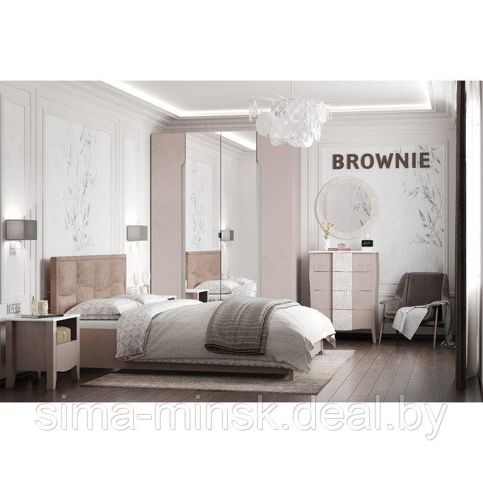 Кровать Люкс Brownie 307, 1600 × 2000 мм, без основания, цвет мокко - фото 1 - id-p174492758