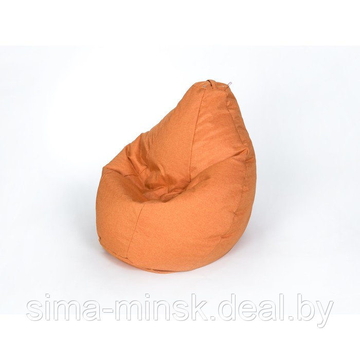 Кресло - мешок «Груша» большая, ширина 90 см, высота 135 см, цвет оранжевый, рогожка - фото 1 - id-p174509475