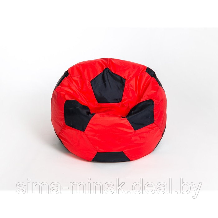 Кресло-мешок «Мяч» большой, диаметр 95 см, цвет красно-чёрный, плащёвка - фото 1 - id-p174509492