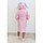 Халат детский «Зайчик», рост 92 см, розовый+белый, махра, фото 2