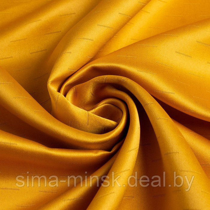 Штора портьерная Этель "Штрихи", цвет жёлтый, на шторной ленте 250х265 см, 100% п/э - фото 4 - id-p174525804