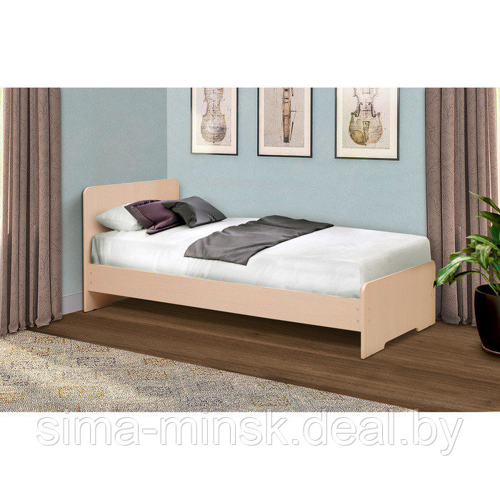 Кровать на уголках № 5, 700 × 2000 мм, цвет дуб млечный - фото 1 - id-p174492262