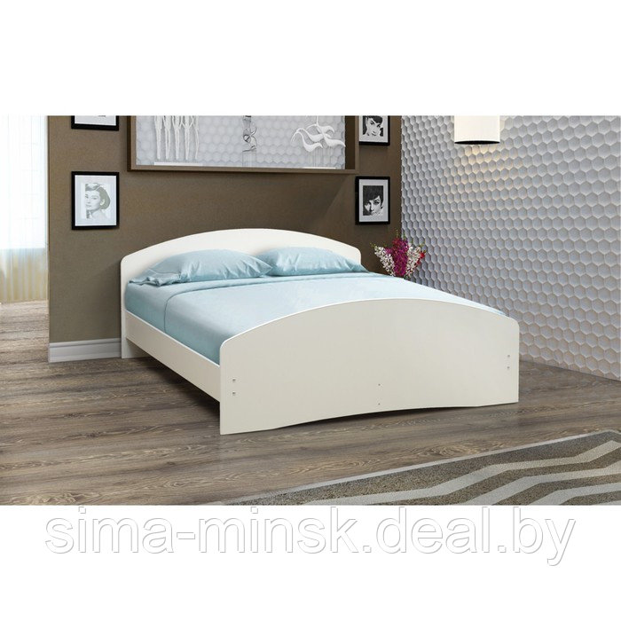 Кровать на уголках №2, 1200 × 2000 мм, цвет белый - фото 1 - id-p174492345