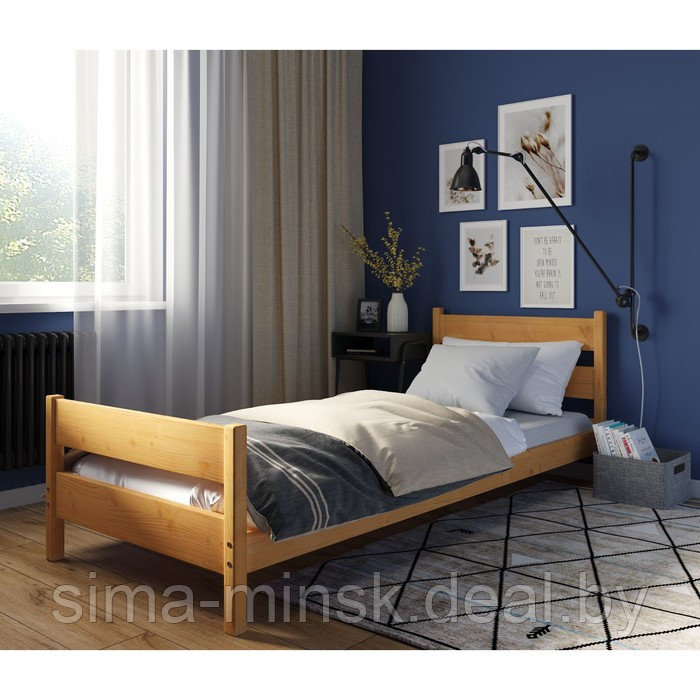 Кровать «Фрида», 80 × 190 см, массив сосны, без покрытия - фото 1 - id-p174484641