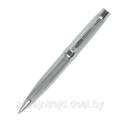Ручка шариковая с поворотным механизмом "Pen Pro", металлическая, цвет серебро