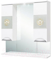 Шкаф с зеркалом для ванной Onika Флорена 78.01
