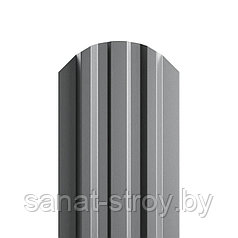 Штакетник металлический МП LАNE-O 16,5х99 (ПЭ-01-7004-0.45) RAL 7004 Серый