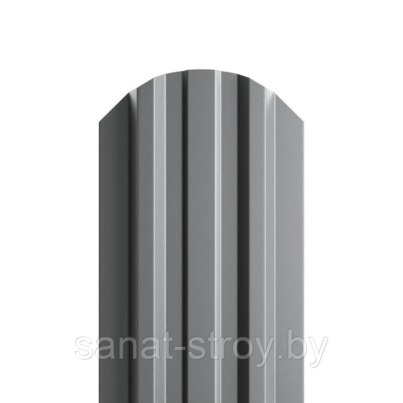 Штакетник металлический МП LАNE-O 16,5х99 (ПЭ-01-7004-0.45) RAL 7004 Серый - фото 1 - id-p174538254