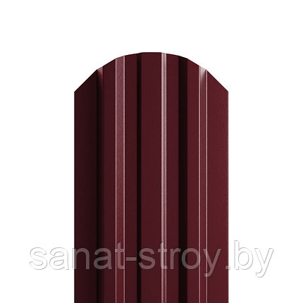 Штакетник металлический МП LАNE-O 16,5х99 (ПЭД-01-3005\3005-0.45) RAL 3005/3005 Красное вино двухсторонний, фото 2