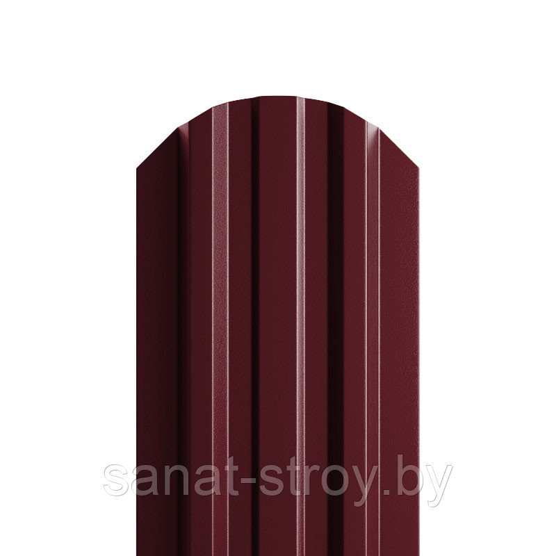 Штакетник металлический МП LАNE-O 16,5х99 (ПЭД-01-3005\3005-0.45) RAL 3005/3005 Красное вино двухсторонний - фото 1 - id-p174550258