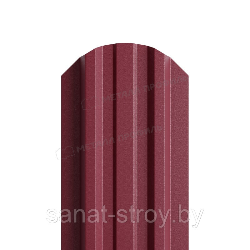 Штакетник металлический МП LАNE-O 16,5х99 (VikingMP E-20-3005-0.5) RAL 3005 Красное вино