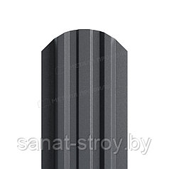 Штакетник металлический МП LАNE-O 16,5х99 (VikingMP E-20-7024-0.5) RAL 7024 Серый графит
