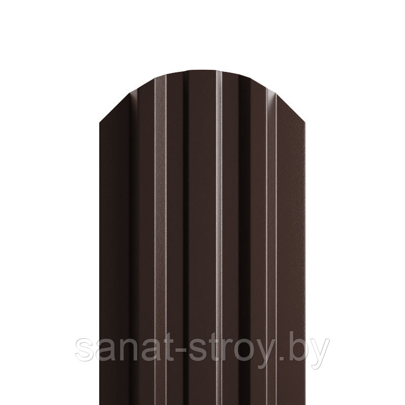 Штакетник металлический МП LАNE-O 16,5х99 (PURETAN-20-8017-0.5) RAL 8017 Коричневый шоколад - фото 1 - id-p174553916