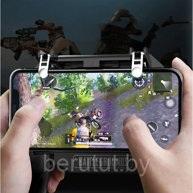 Триггер, мобильный геймпад с триггерами с вентилятором и повербанком для игры в PUBG - фото 6 - id-p174565879