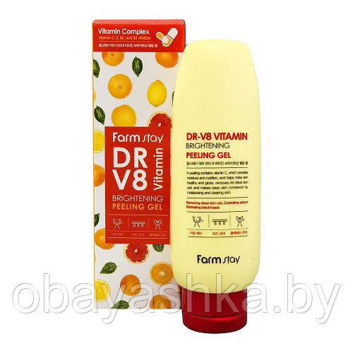 Витаминный пилинг-гель FARMSTAY DR.V8 Vitamin Brightening Peeling Gel - фото 1 - id-p174568020