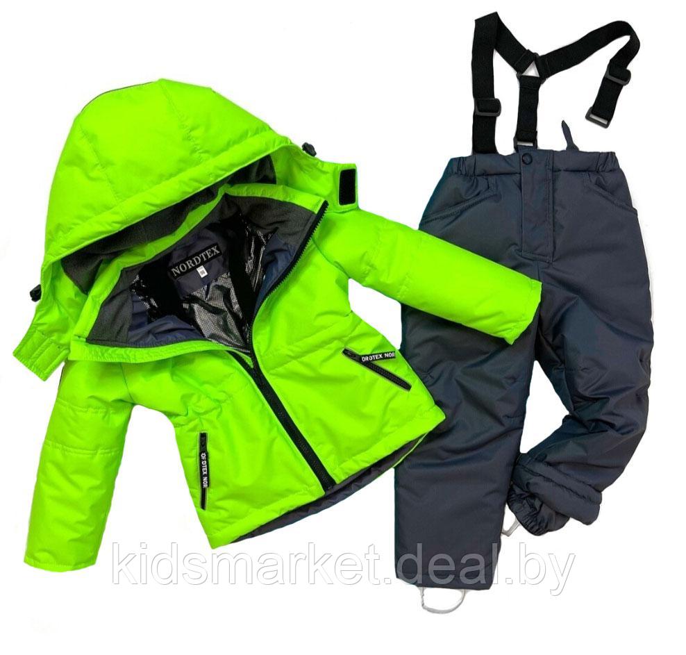 Детский демисезонный костюм Nordtex Kids мембрана салатовый (Размеры: 122) - фото 1 - id-p174569244