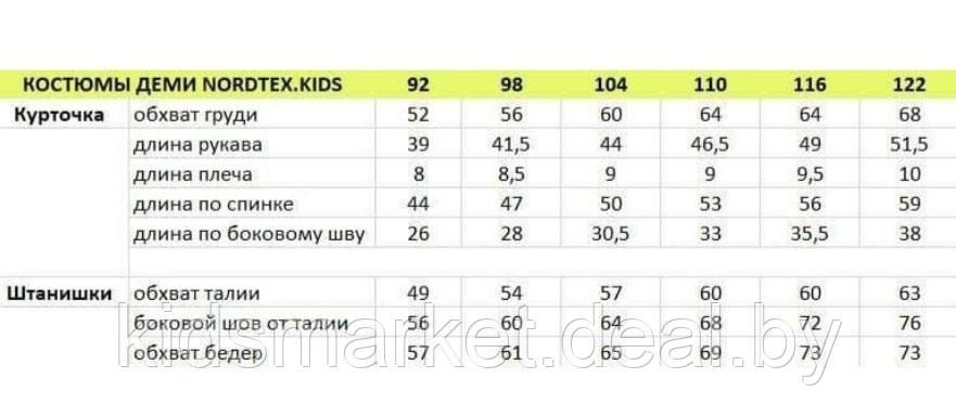 Детский демисезонный костюм Nordtex Kids мембрана салатовый (Размеры: 122) - фото 5 - id-p174569244