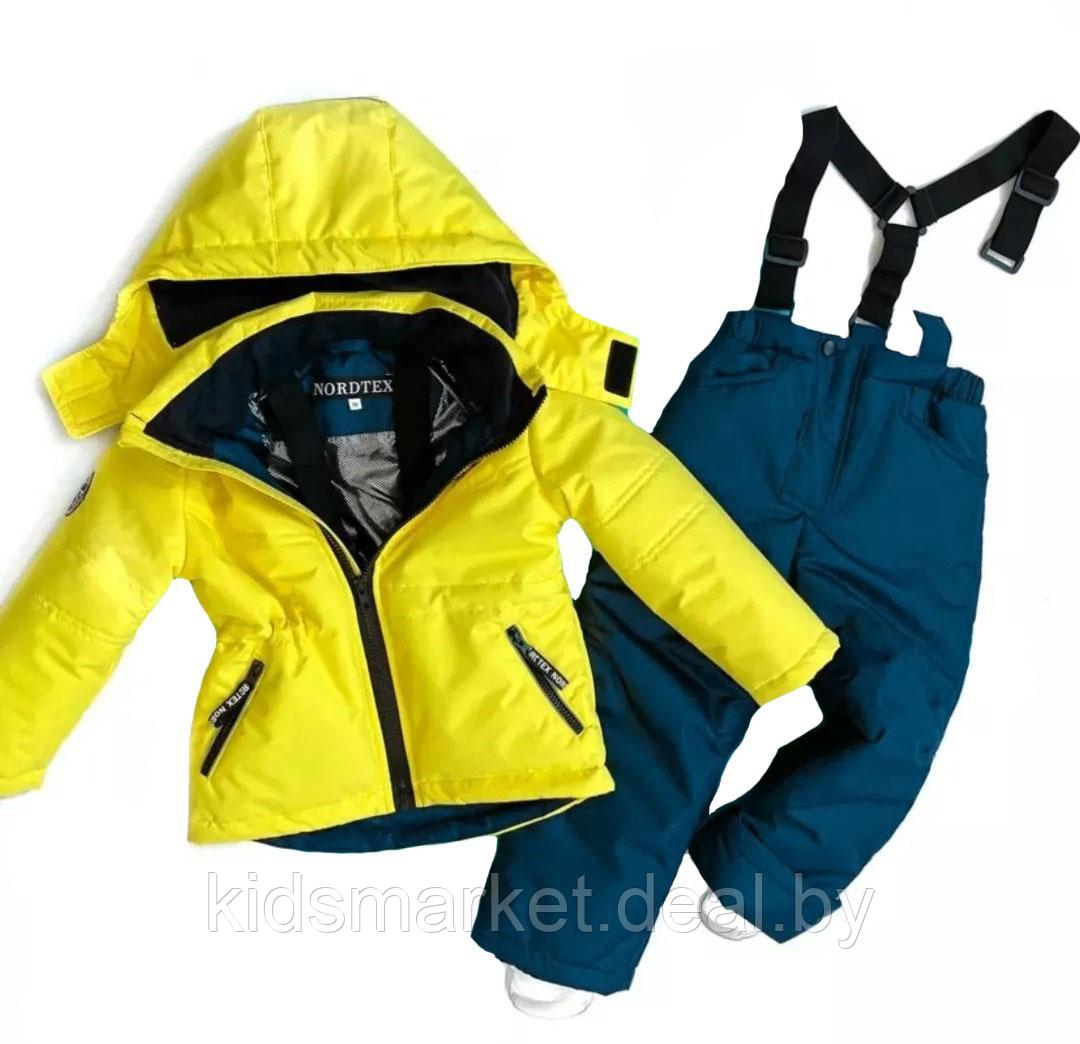 Детский демисезонный костюм Nordtex Kids мембрана желтый (Размеры: 122) - фото 1 - id-p174569281