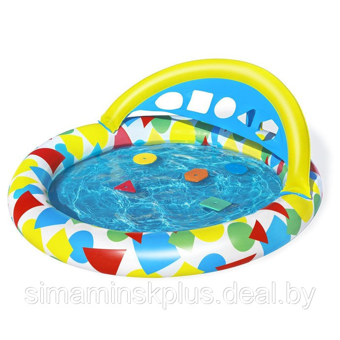 Бассейн надувной детский Splash & Learn, 120 x 117 x 46 см, с навесом 52378 Bestway - фото 2 - id-p145851714